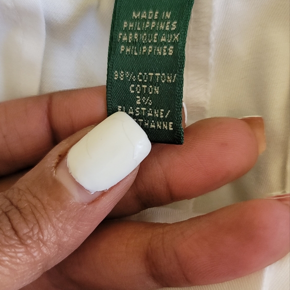 Ralph Lauren White Cotton Active Shorts Size 12 - Picture 7 of 7